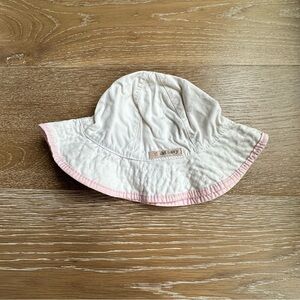 Old Navy Cream and Pink Bucket Hat 12-24M